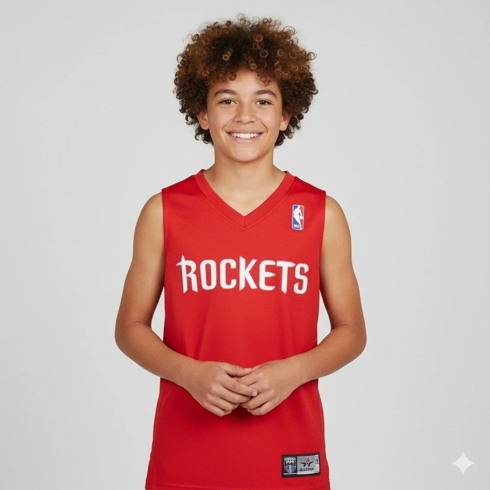 Youth Medium‎ NBA Houston Rockets Red Athletic Jersey 